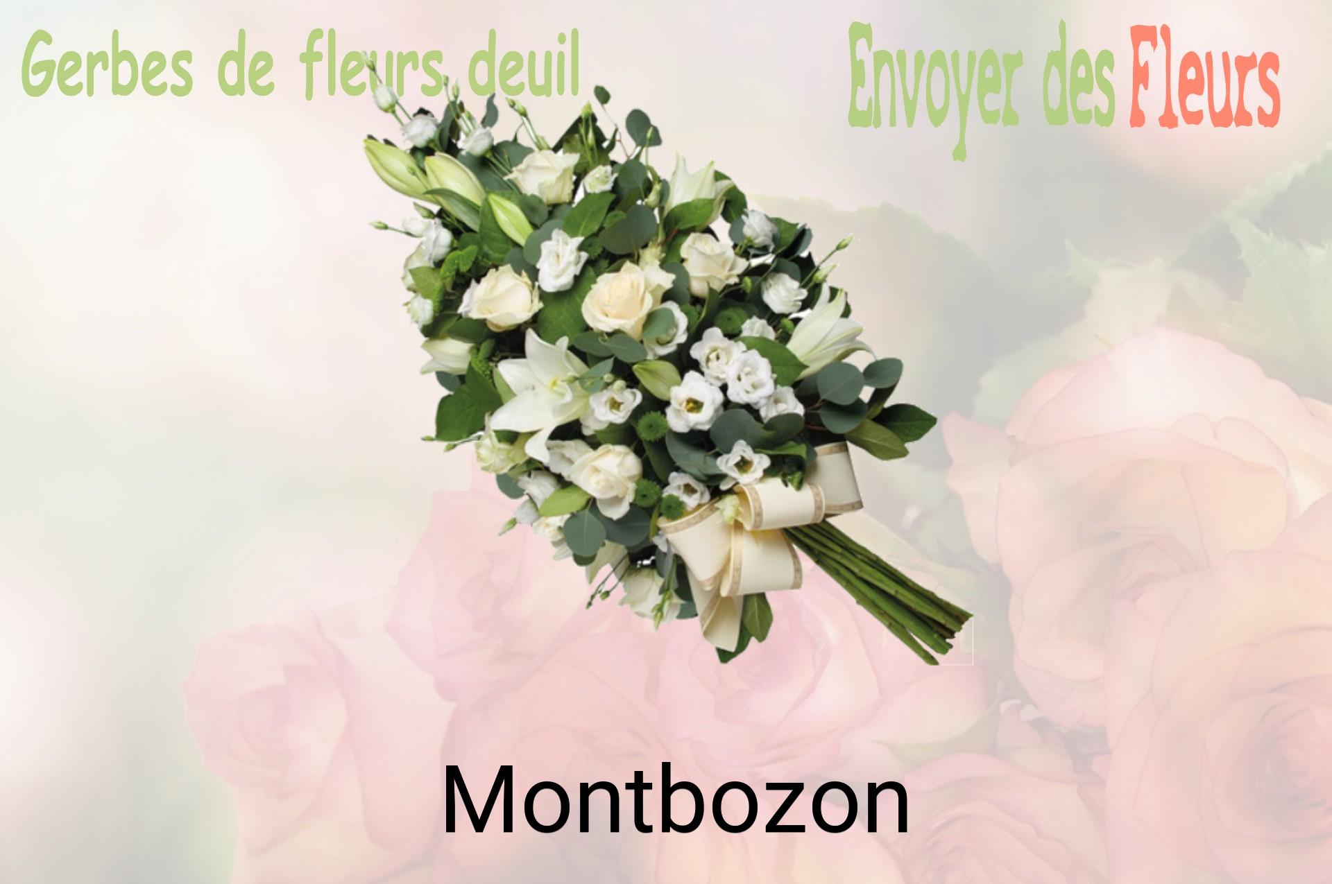 Gerbe de fleurs de deuil livrée à Montbozon